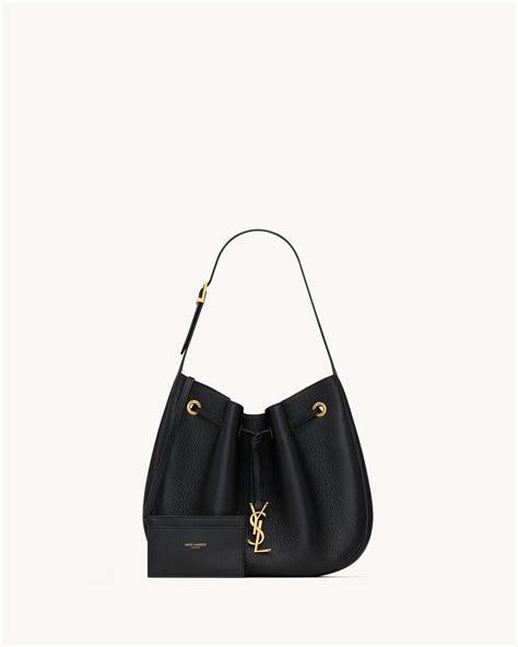 black ysl hobo bag|PARIS VII small hobo in grained leather .